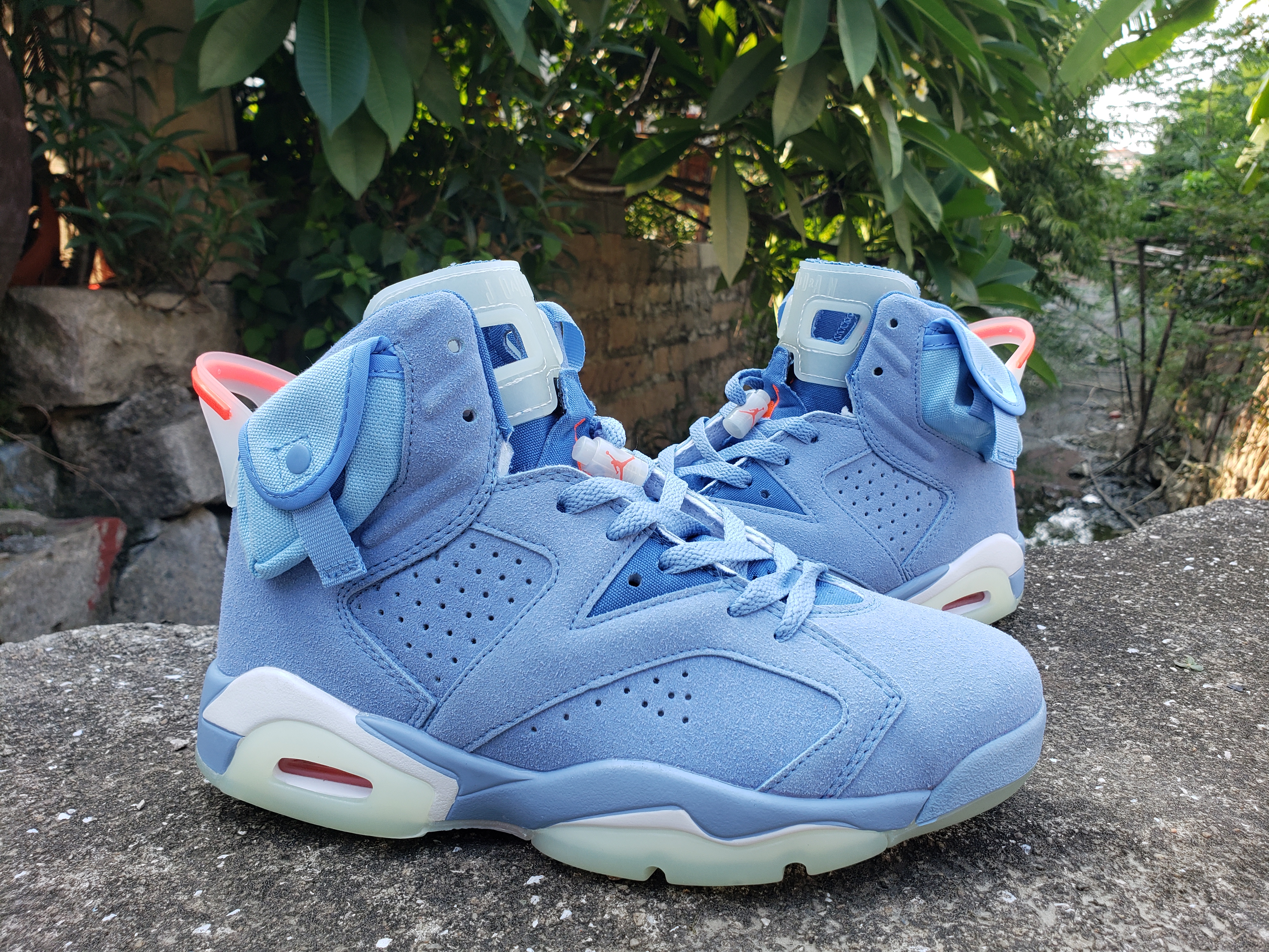 TS Air Jordan 6 NC Blue Orange Shoes